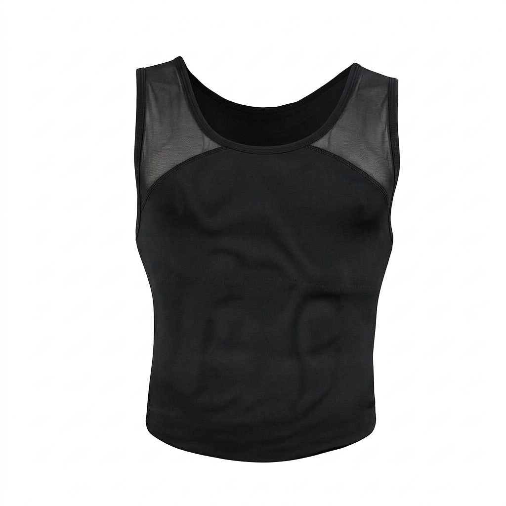 Black 11X Pickleball Support Compression Undershirt, front view