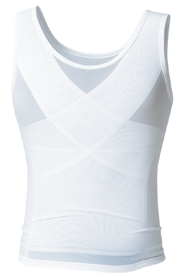 White 11X Pickleball Support Compression Undershirt, back view