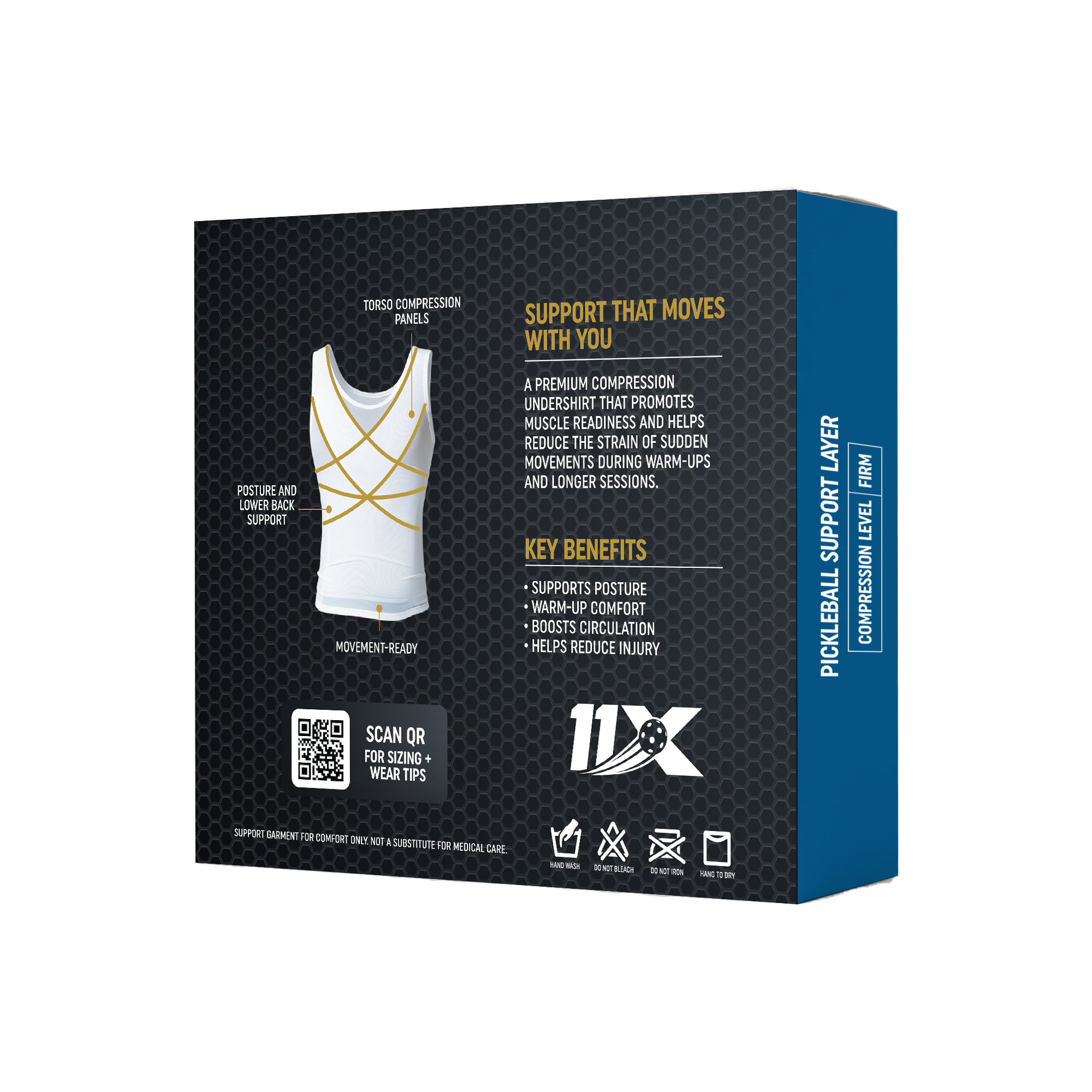 pickleball support compression shirt base layer by 11X